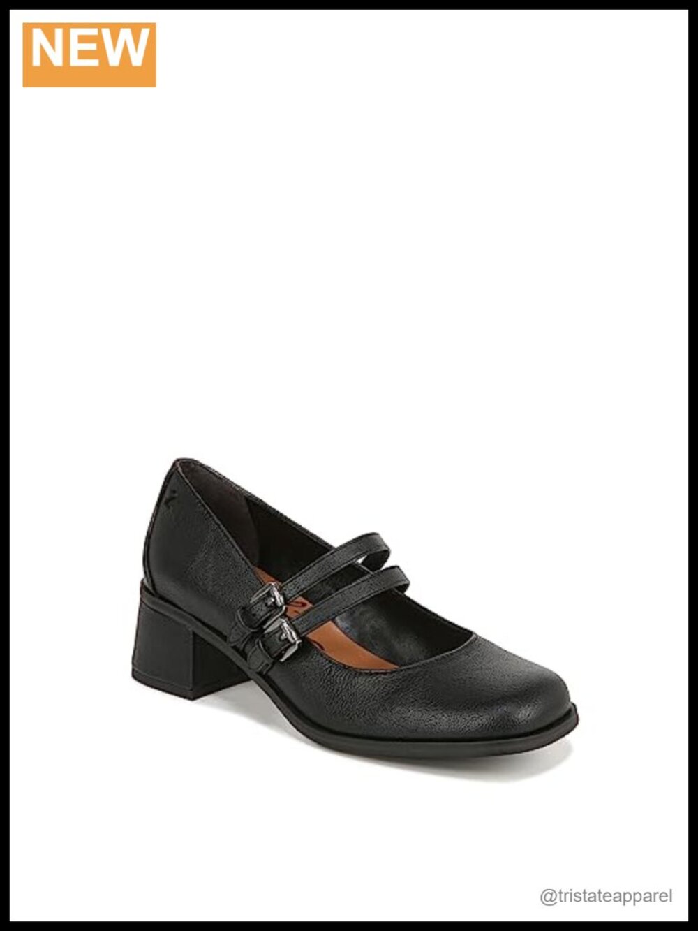 Mary Jane Block Heel Pump with Arch Cushioning and Buckle